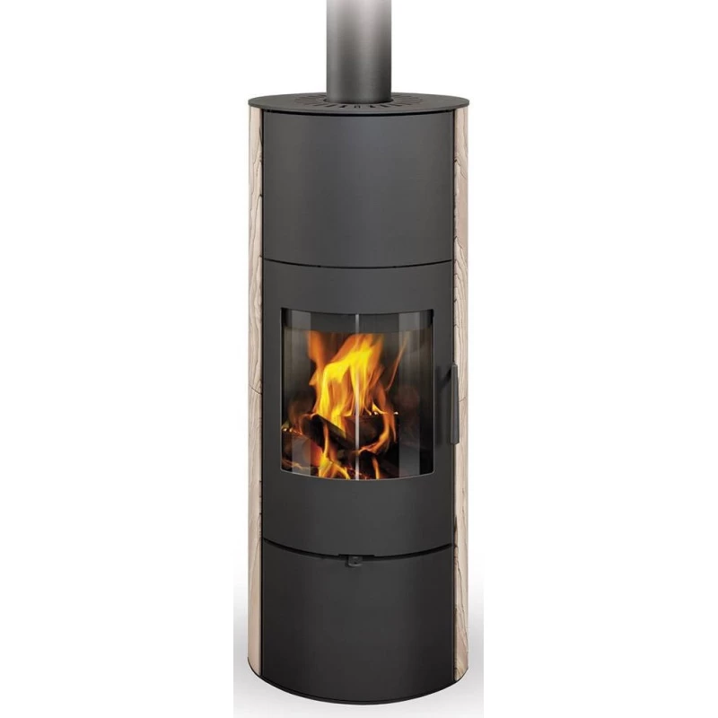 Plieninė krosnelė Romotop Evora 04A, smėlio akmens apdaila