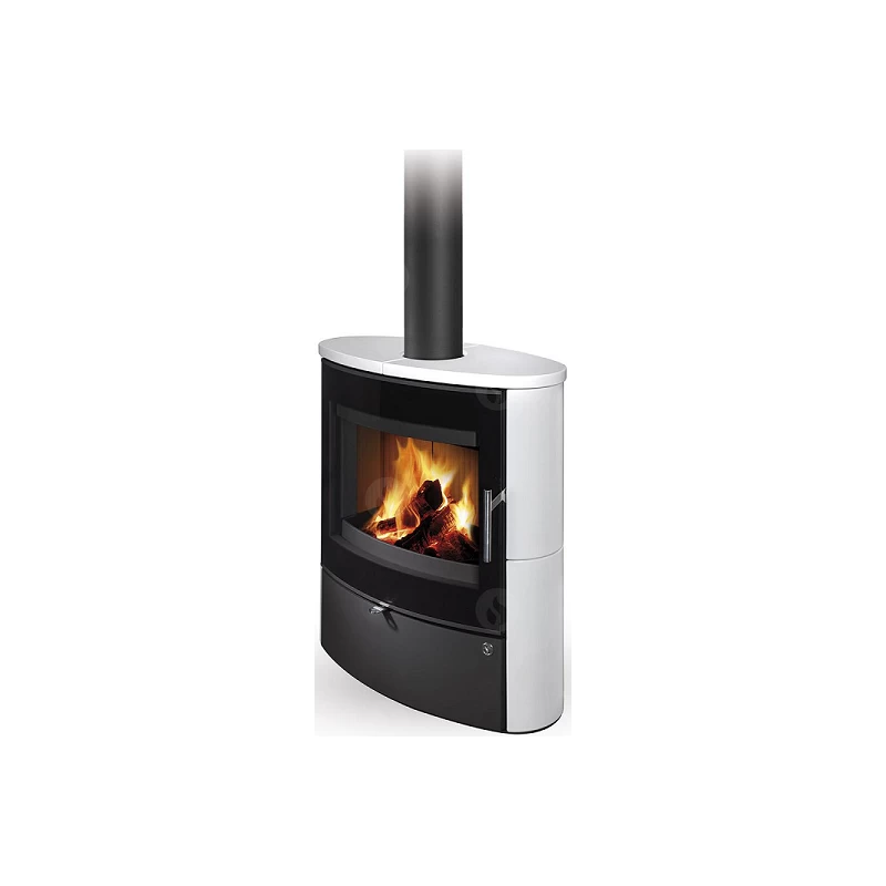 Plieninė krosnelė Romotop Navia G 01, su keramikos apdaila, 8 kW