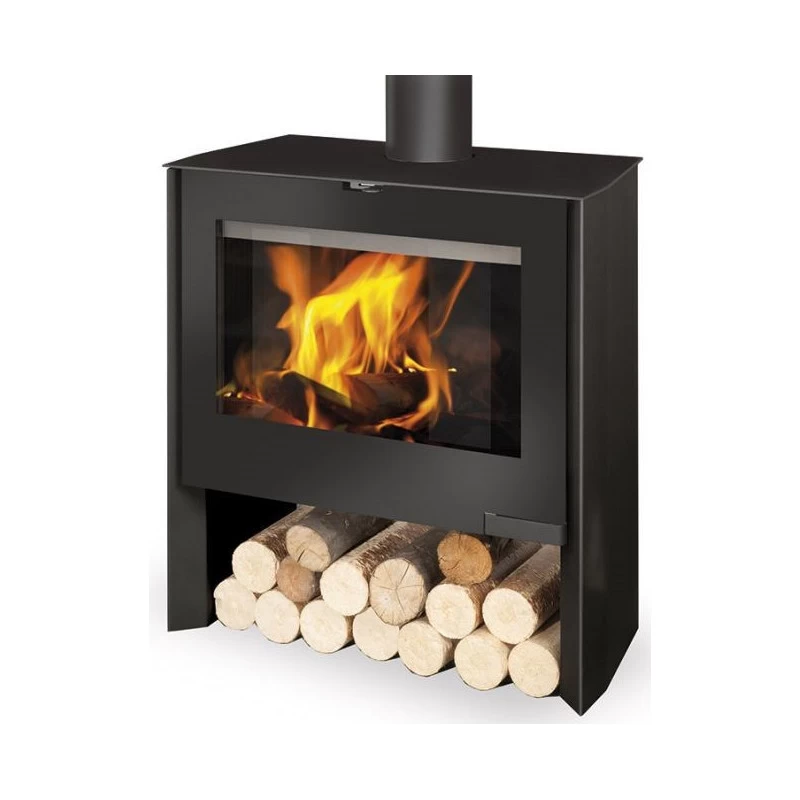 Plieninė krosnelė Romotop Riano 01B, juodos spalvos, 8kW