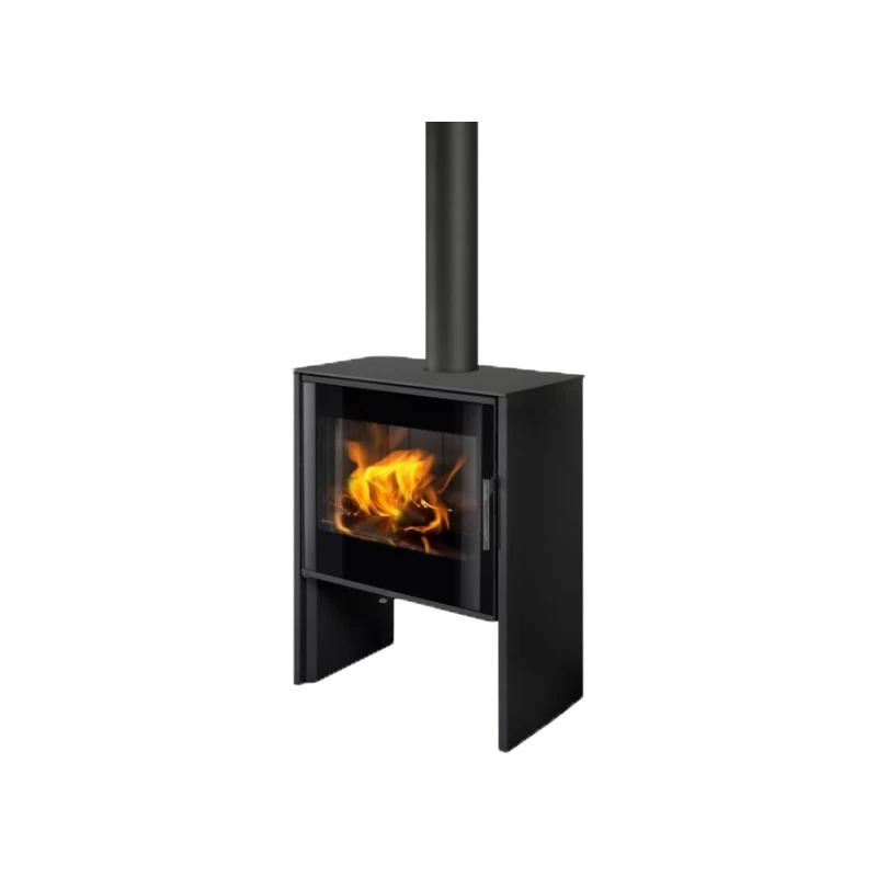 Plieninė krosnelė Romotop Riano N01, juodos spalvos, 8kW