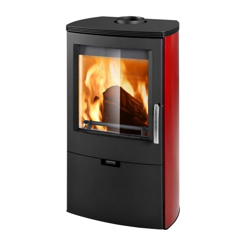 Plieninė krosnelė Thorma Falun II, bordo, 4 - 12 kW