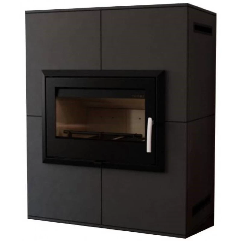 Plieninė krosnelė Thorma Lago, juoda, su pilka apdaila