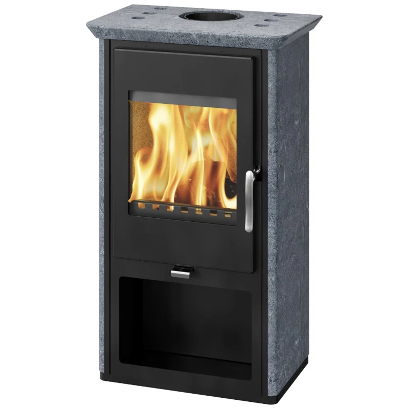 Plieninė krosnelė Thorma Odense, Serpentino akmens apdaila, 6 kW