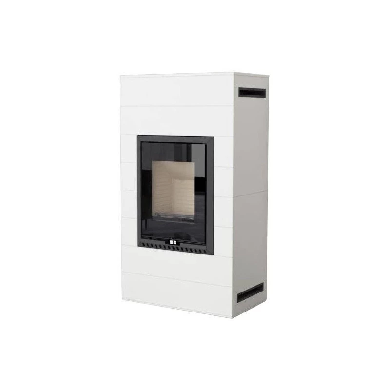 Plieninė krosnelė Thorma Rivo, juoda, su balta apdaila