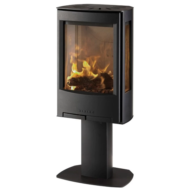 Plieninė krosnelė Wiking Miro 1 ant pjedestalo