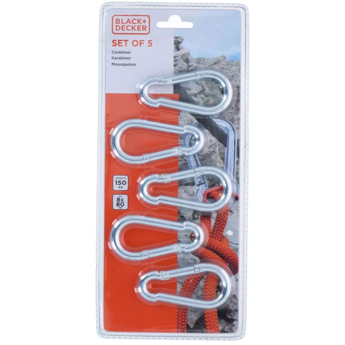 Plieninis Kabliukas 5vnt. Black + Decker