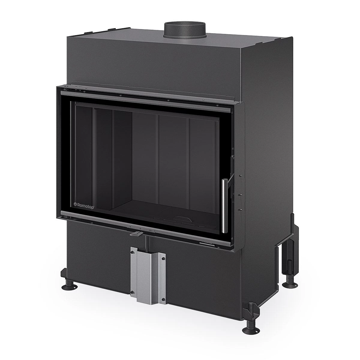 Plieninis židinio ugniakuras Romotop HEAT H4Z 06, 70.50, juoda pakura IGN