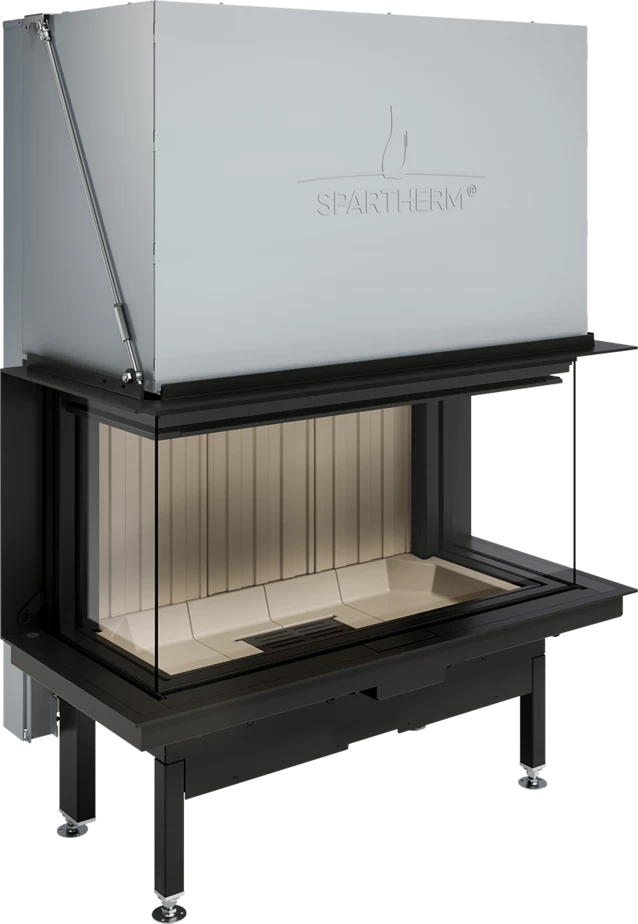 Plieninis židinio ugniakuras Spartherm Premium A-3RL-100h, ø200 mm, trimis stiklais