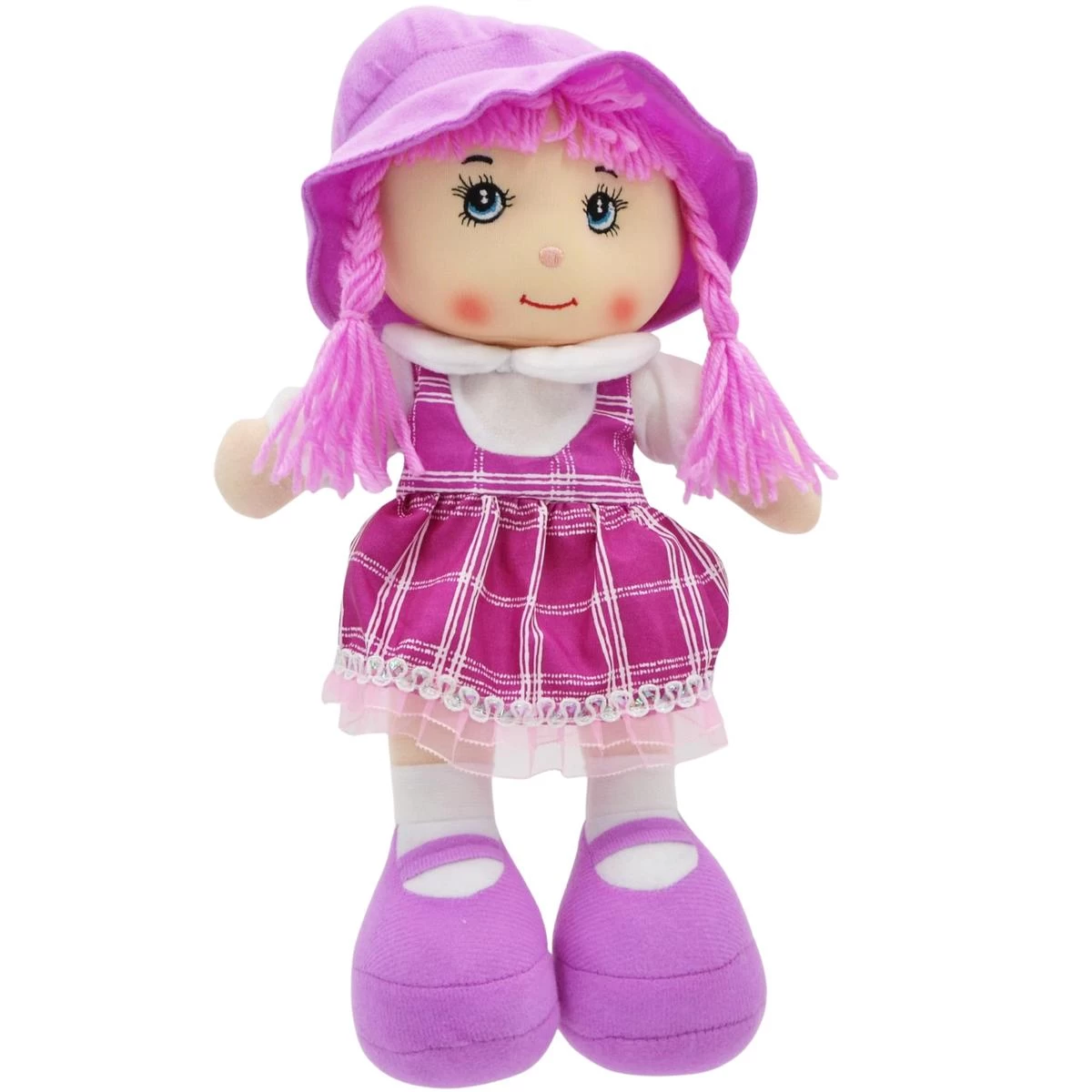 Pliušinė Skudurinė Lėlė Su Garsu - Violetinė