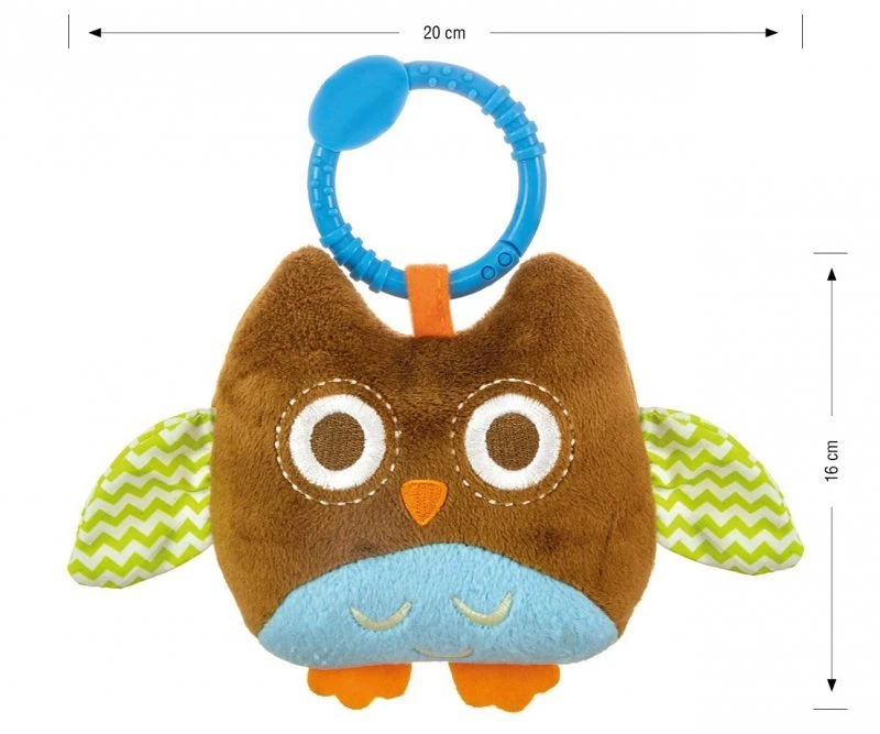 Pliušinis Pakabukas Su Pelėda - Happy Owl - 2552 Brown