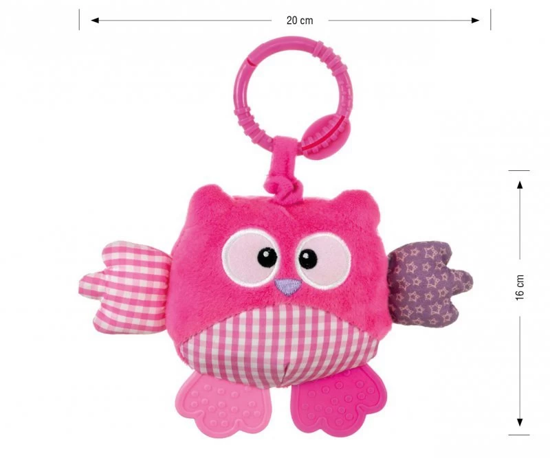 Pliušinis Pelėdos Pakabukas - Cutie Owl - 2881 Pink