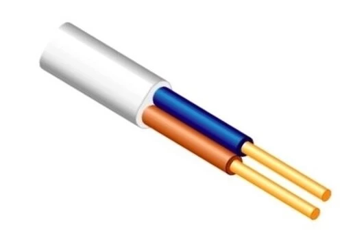 Plokščias instaliacijos kabelis YDY 2x2.5mm2 baltas