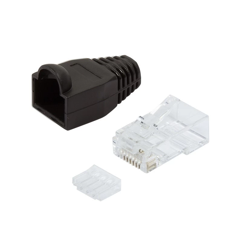 Plug connector CAT.6 100 pcs RJ45 unshielded bla