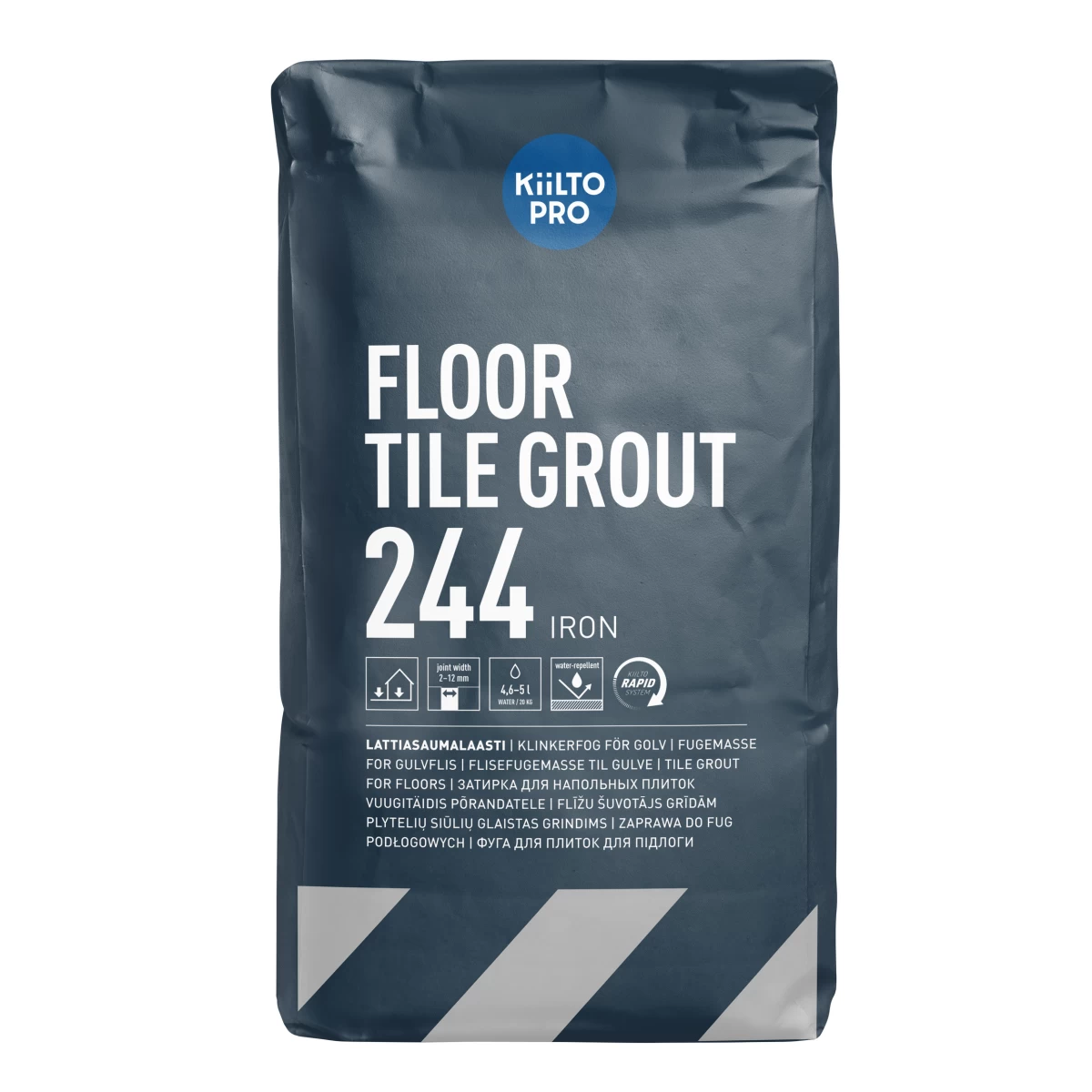 Plytelių tarpų glaistas KIILTO Lattiasaumalaasti, 20kg tamsiai pilkas (244)