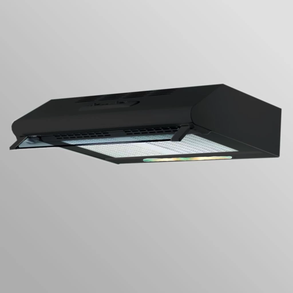 Po spintele kabinamas 60 cm gartraukis Allenzi N3 60 BK, juodos spalvos