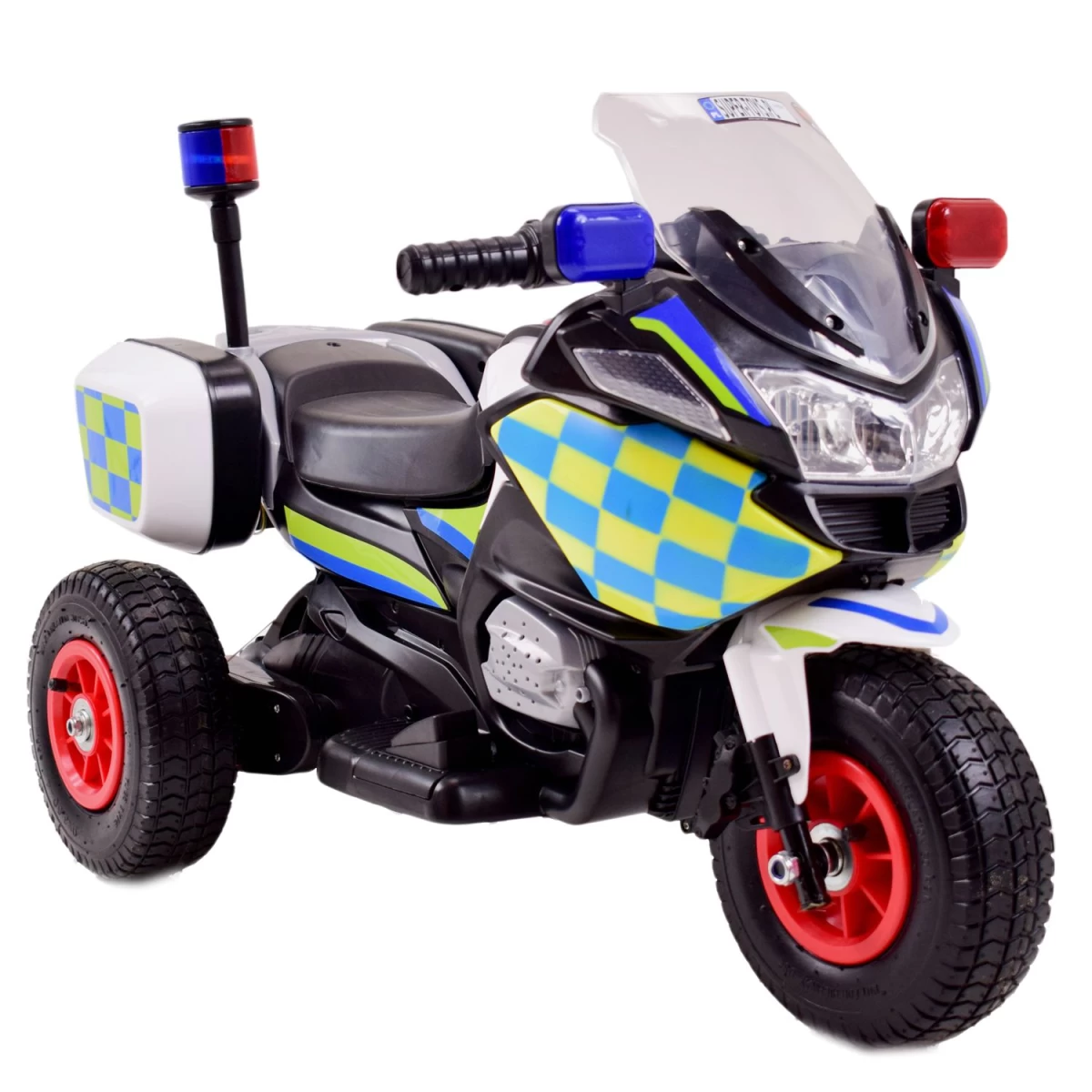 Policijos Motociklas Su Gaidžiu, Pripučiamais Ratais, Garsais, Dviem Varikliais/b608
