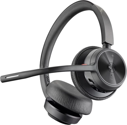 Poly Voyager 4320 MS Teams Belaidės ausinės, Bluetooth, USB-C, +BT700 dongle, Juoda