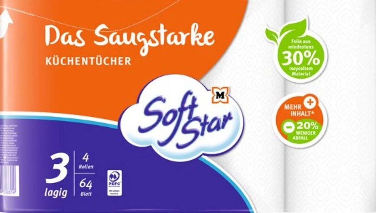 Popieriniai Rankšluosčiai soft Star, 4 Vienetai (vokietijos Produktas)