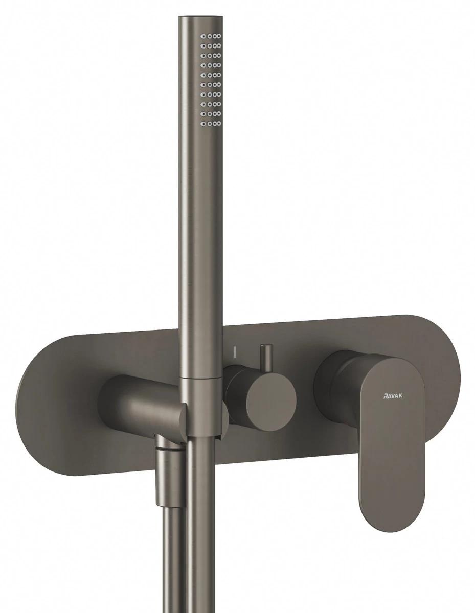 Potinkinis maišytuvas, 3 krypčių be korpuso, su dušo komplektu, grafito, X070333