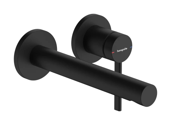 Potinkinis sieninis praustuvo maišytuvas HANSGROHE Zesis S EcoSmart+ su 19.4 cm snapeliu, matinis juodas, 74750670
