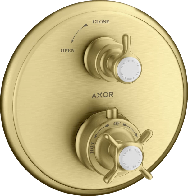 Potinkinis termostatinis dušo maišytuvas AXOR Montreux, Brushed Brass, 16800950