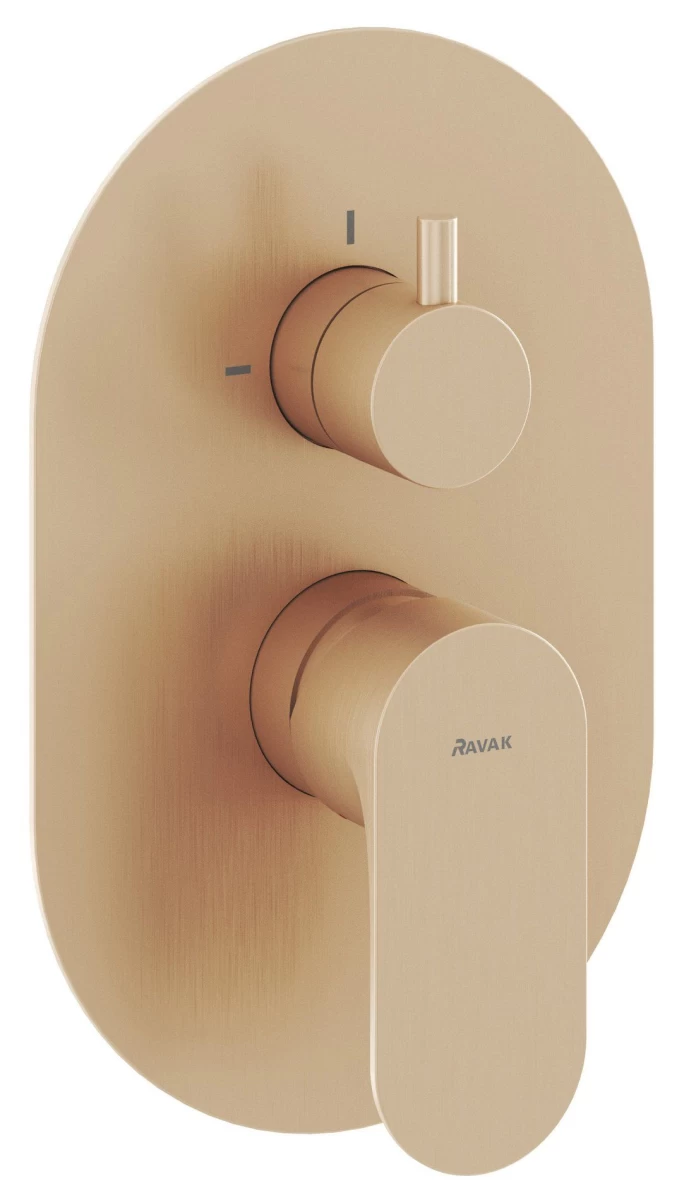 Potinkinis vonios/dušo maišytuvas Ravak Eleganta, aukso, X070375