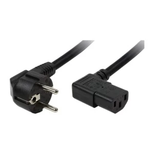 Power cord with Schuko  male to IEC-C13 female