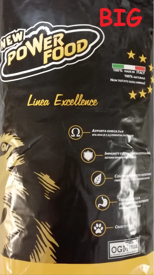 POWER FOOD Ideal BIG pašaras dideliems šunims su jautiena 20kg, PERFID020BIG