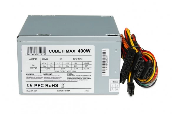Power supply IBOX CUBE II 400W 12 CM FAN ZIC2400W12CMFA (400 W)