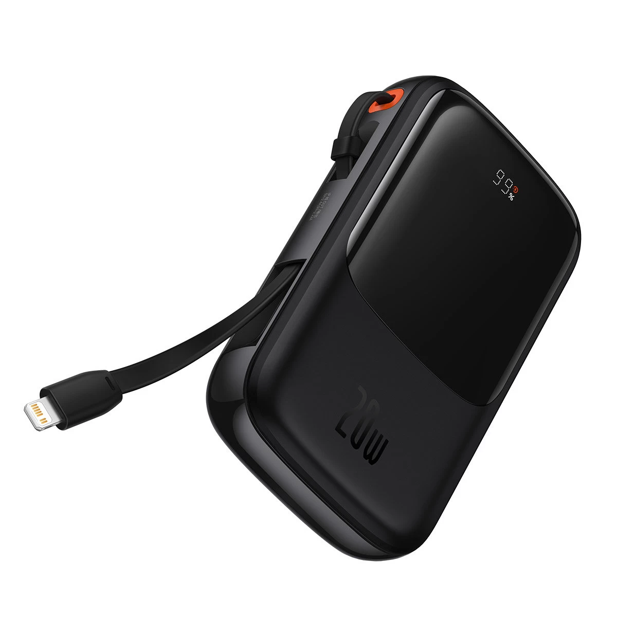 powerbank 10000 Mah Usb Usb-c iphone Lightning + Usb-c Laidas - Juodas