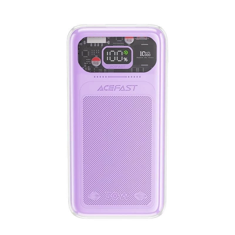 Powerbank 10000mah Sparkling Series Greitas įkrovimas 30w Violetinė