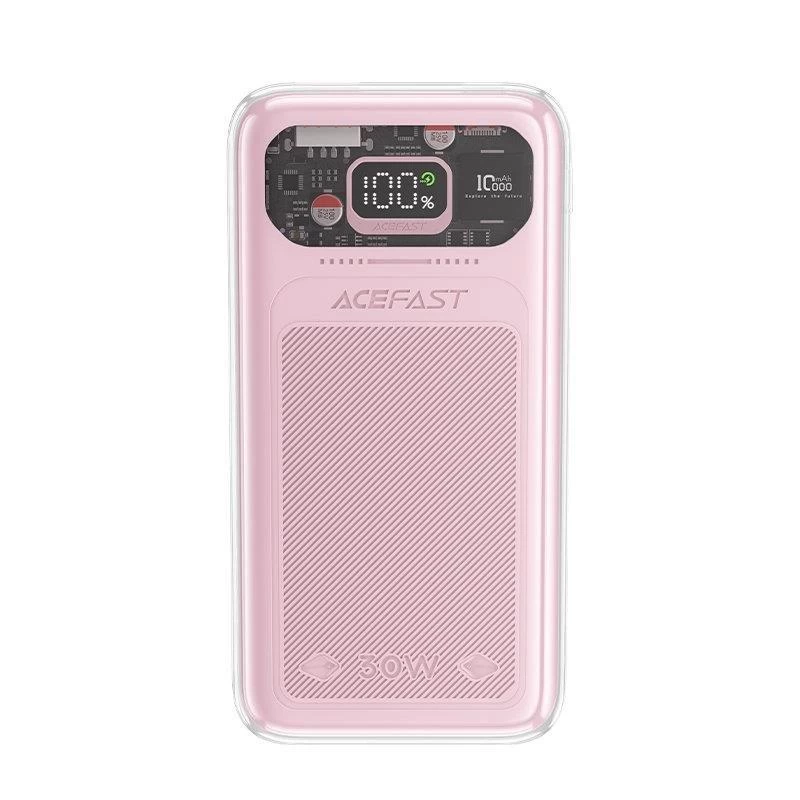 Powerbank 10000mah Sparkling Series Greito įkrovimo 30w Rožinės Spalvos