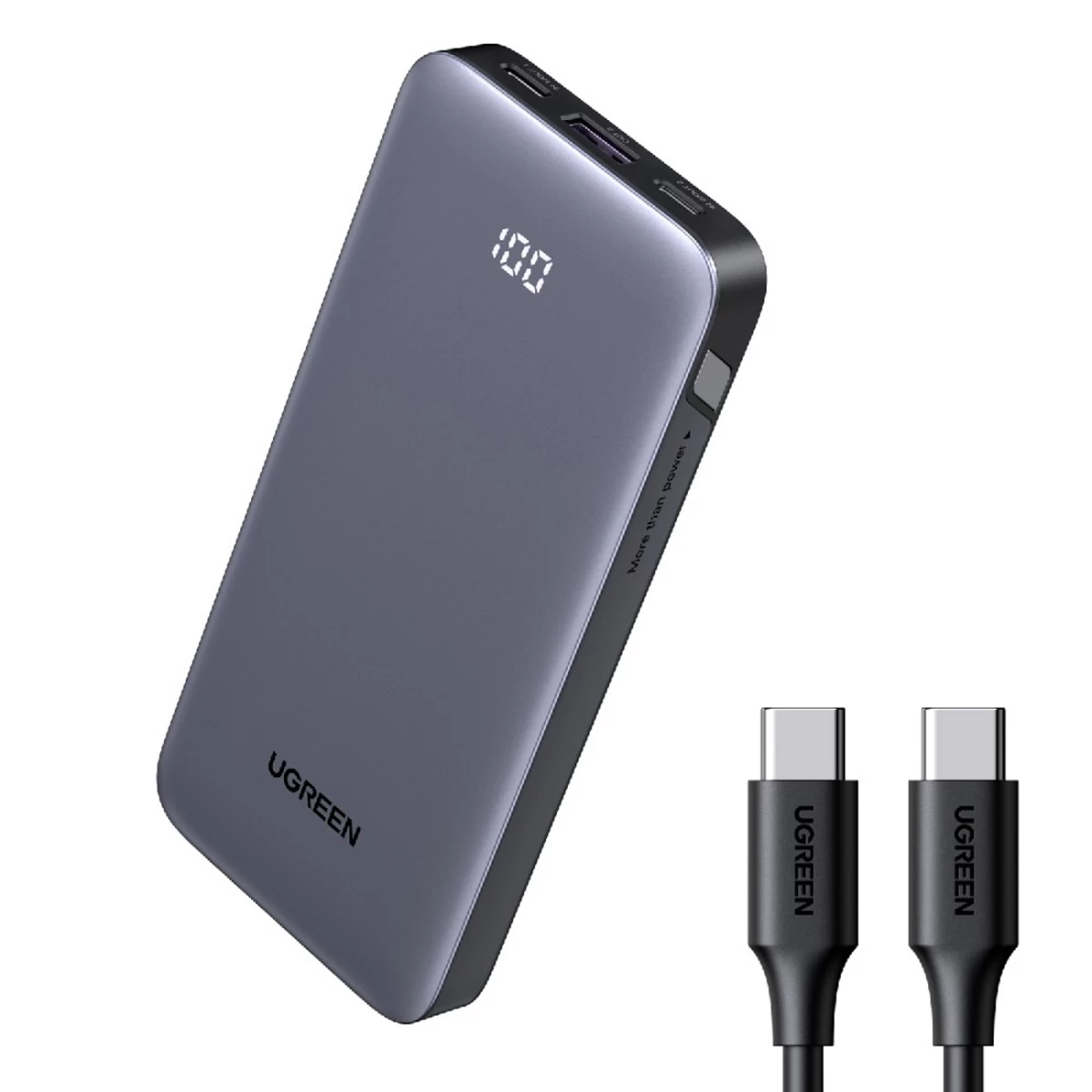Powerbank 10000mah Usb-a Usb-c Nexode 30w - Pilkas
