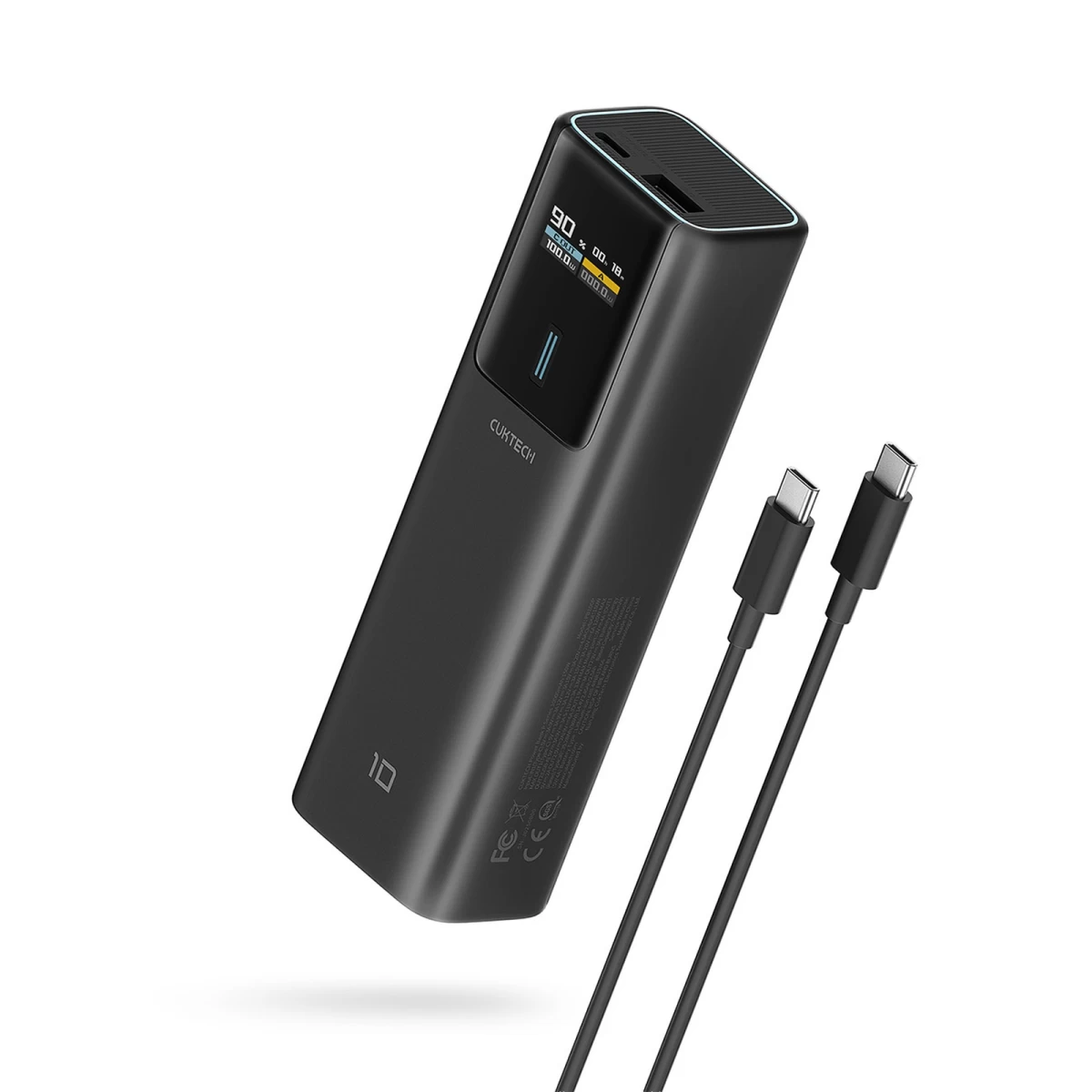 Powerbank 10000mah Usb-c Usb-a 150w - Juodas