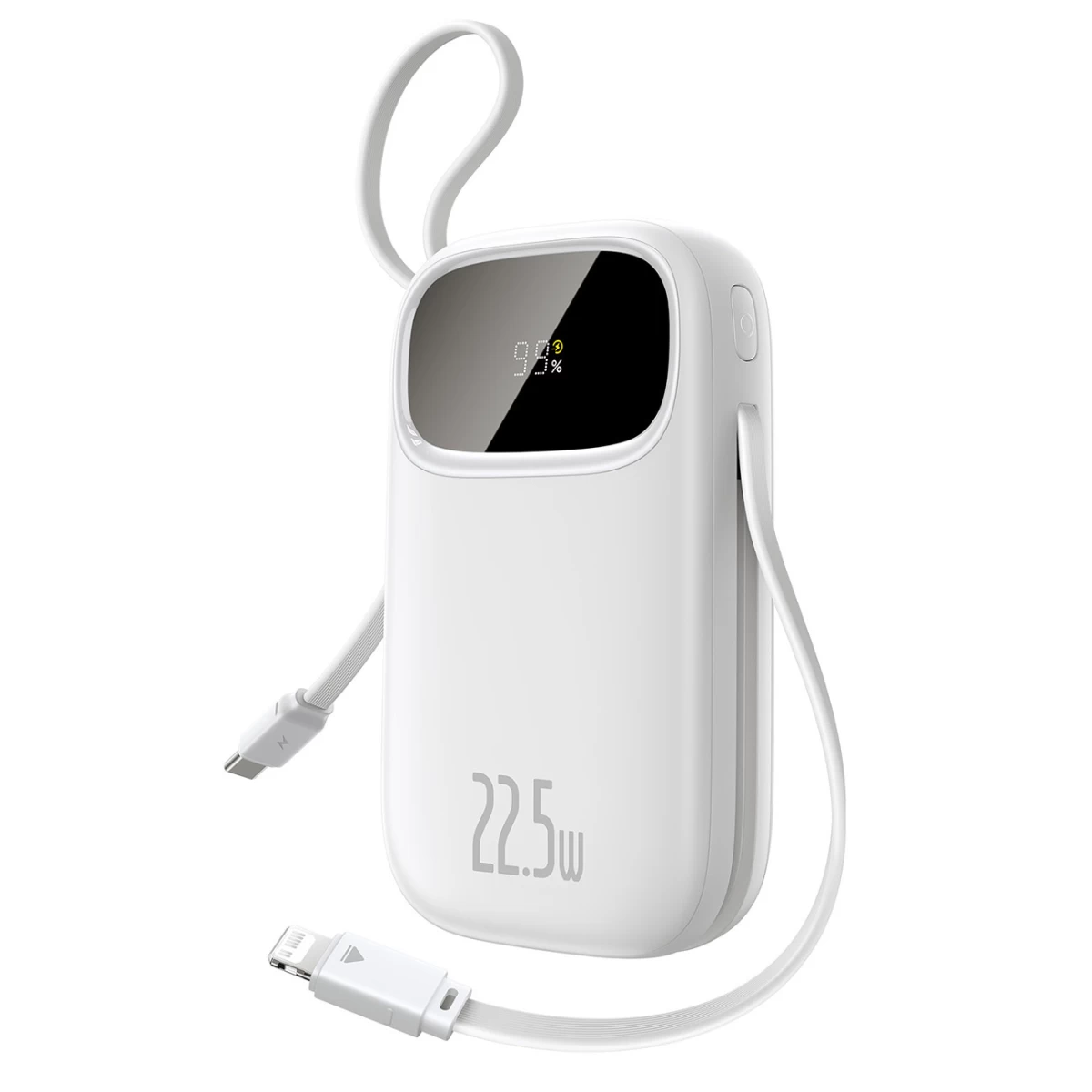 Powerbank 20000 Mah 22,5 W Su Ekranu, Usb-c iphone Lightning Laidu - Baltas