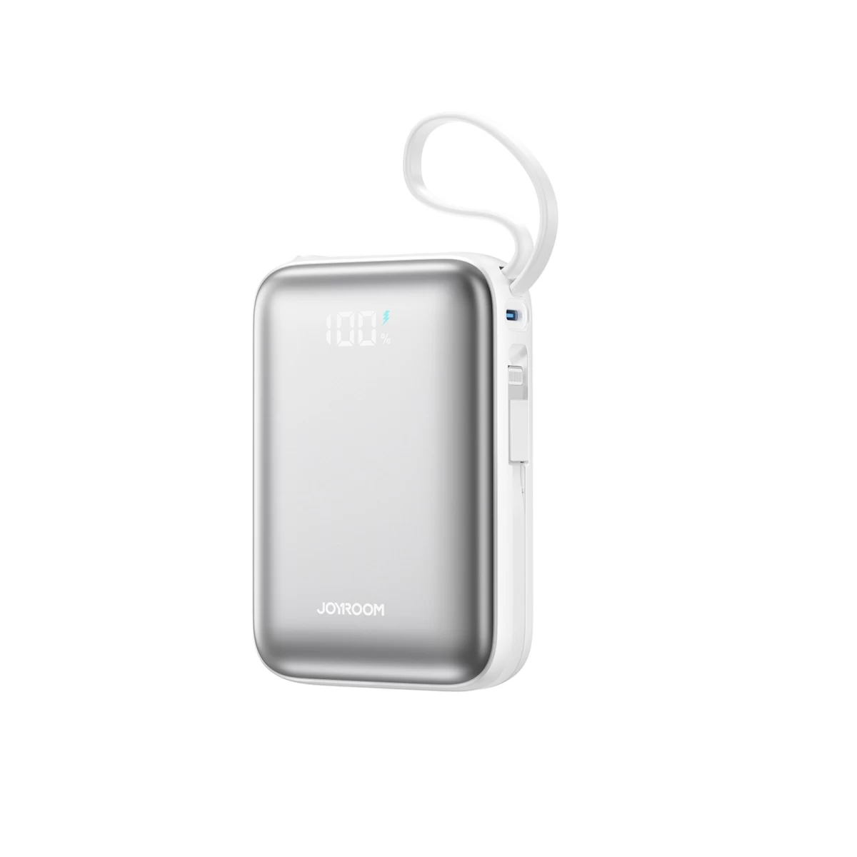 Powerbank 20000 Mah 22,5 W Usb-c Su Dvigubu Kabeliu - Baltas