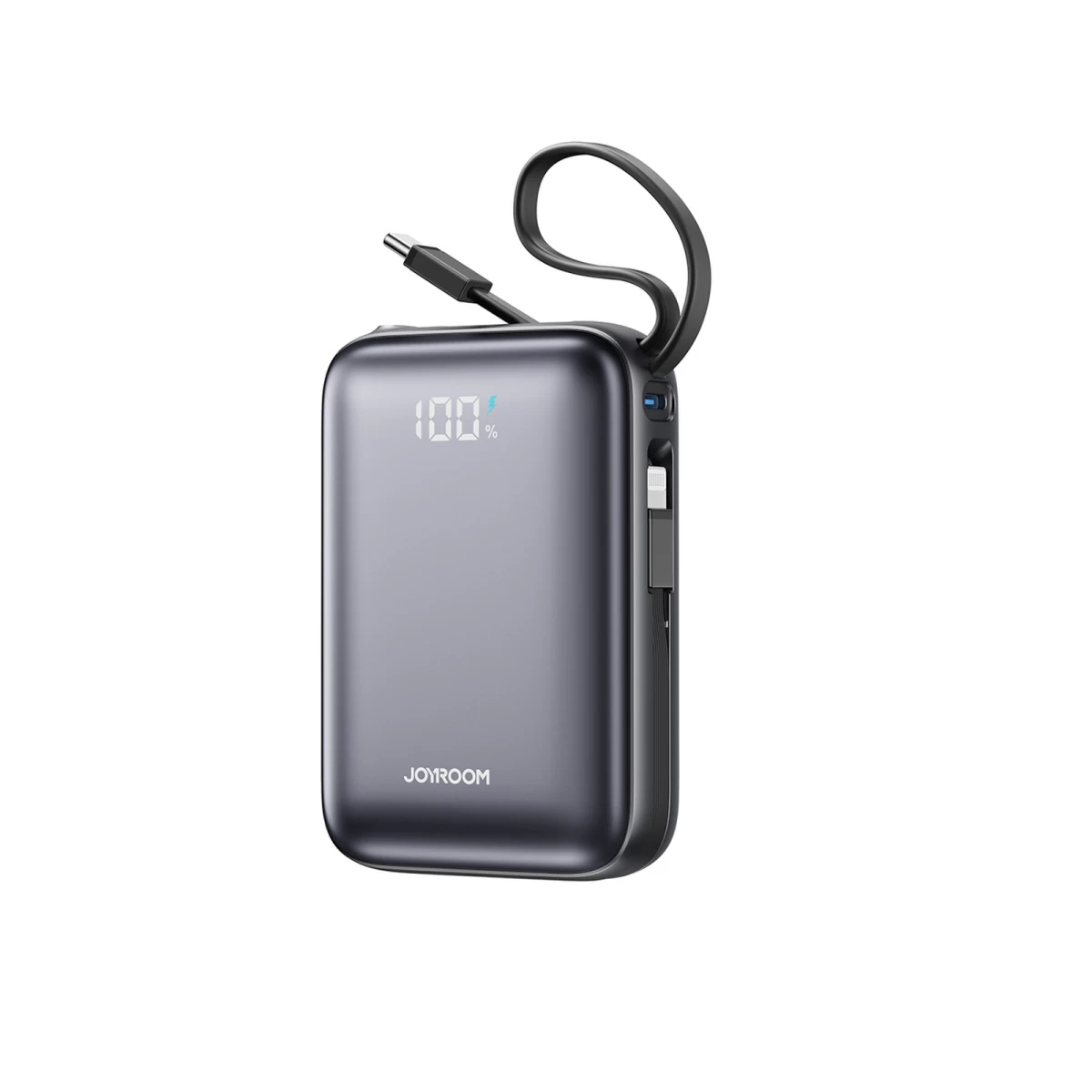 Powerbank 20000 Mah 22,5 W Usb-c Su Dvigubu Kabeliu - Juodas