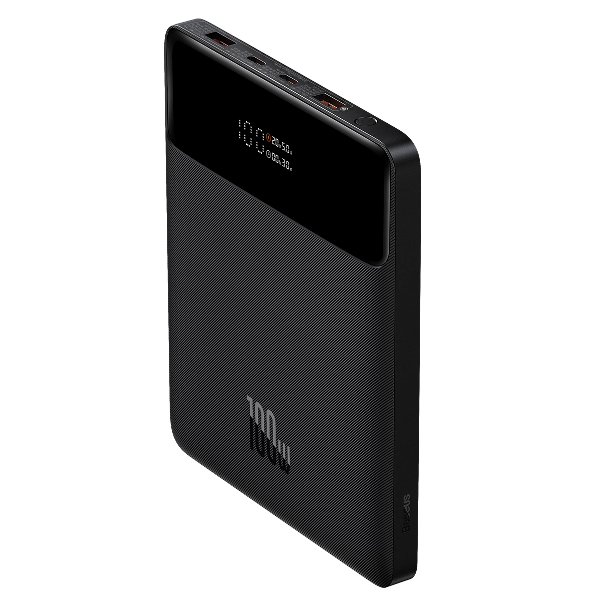 Powerbank 20000 Mah 2x Usb-a 2x Usb-c 100w + Usb-c Laidas - Juodas