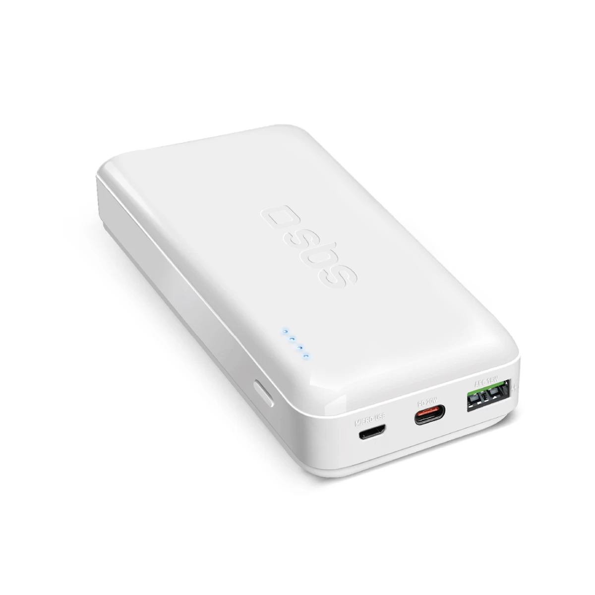 Powerbank 20000 Mah Pd Microusb Usb-c Usb-a 20w - Baltas