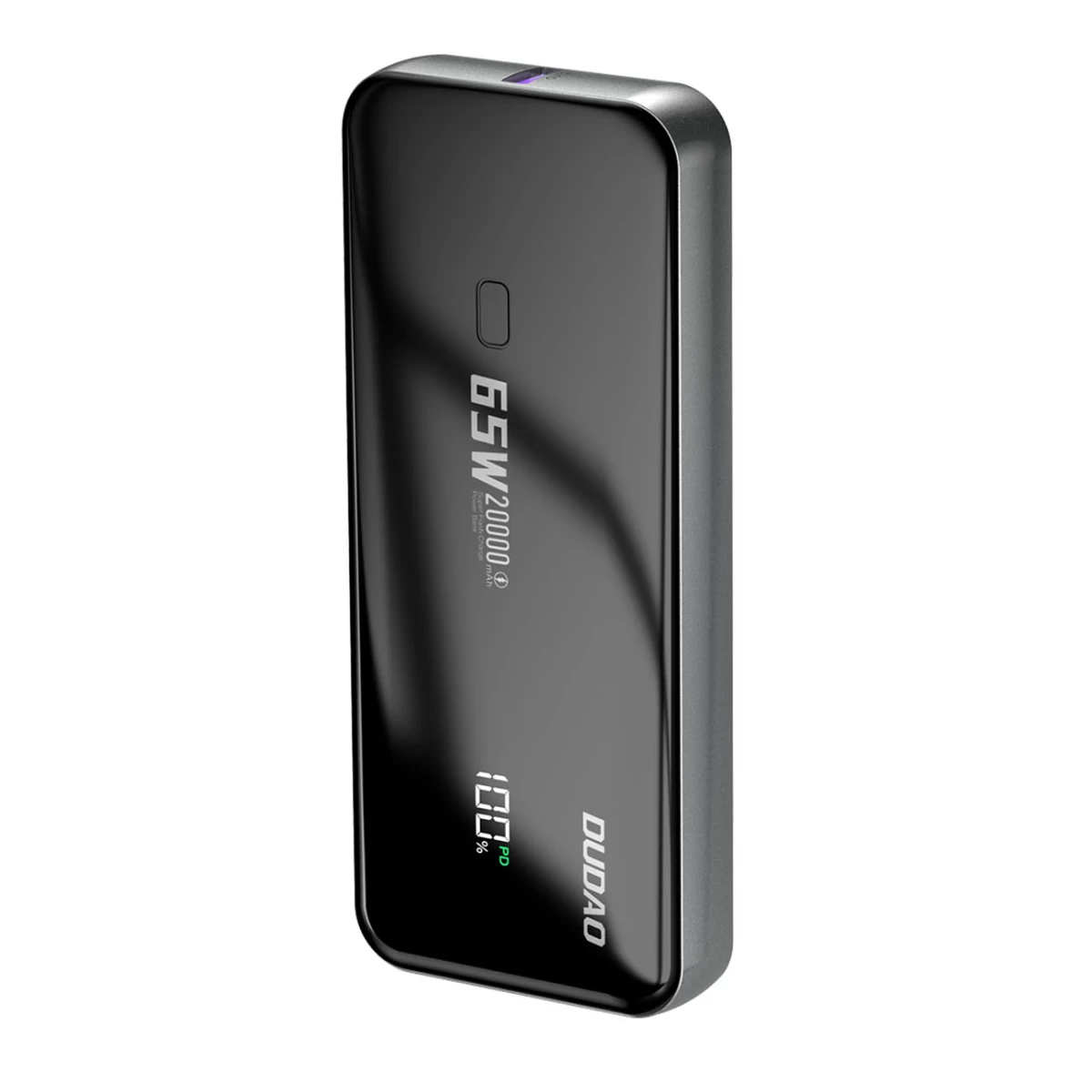 Powerbank 20000mah 65w 1x Usb-c 2x Usb-a Su Ekranu, Juodas