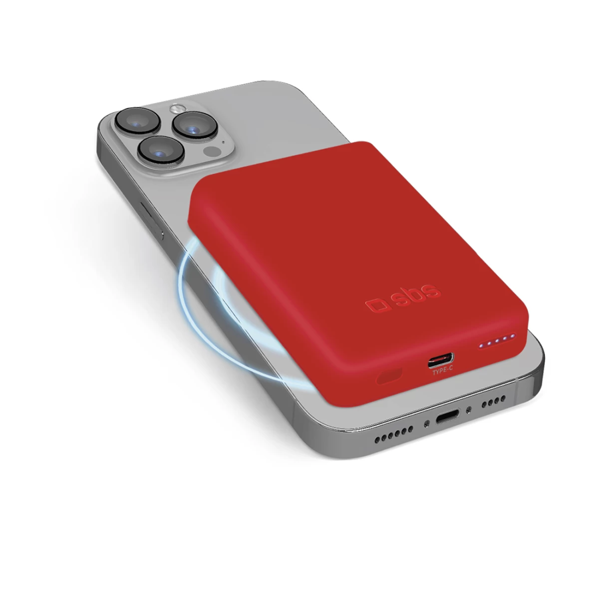 Powerbank 5000 Mah Magsafe - Raudonas