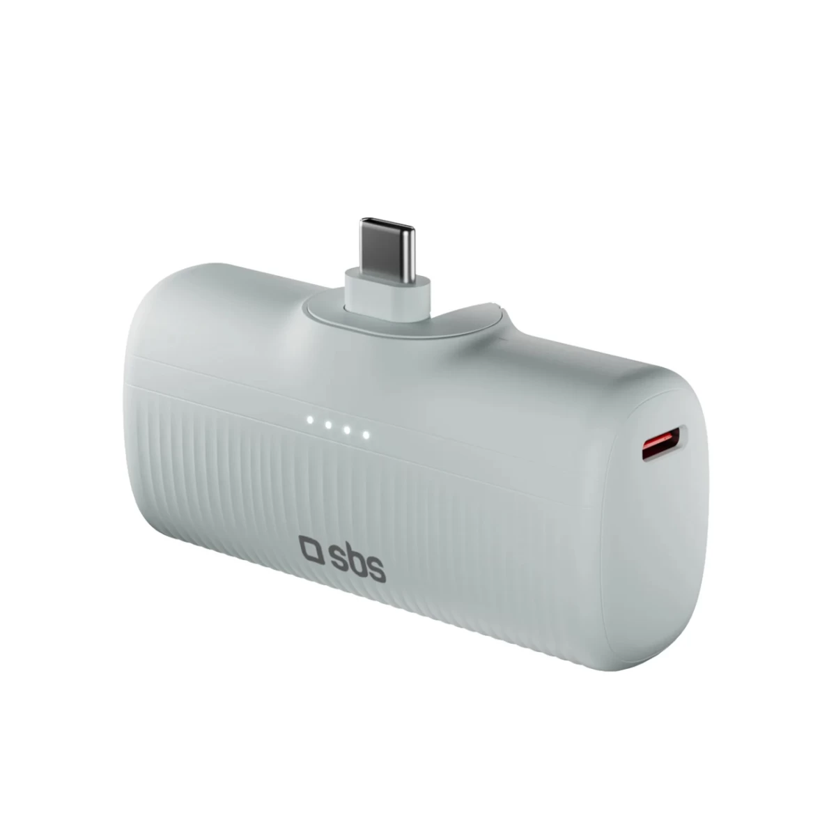 powerbank Ecopower 5000 Mah 10w Su Integruotu Usb-c Prievadu - Pilkas