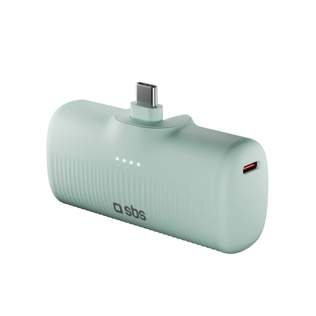 powerbank Ecopower 5000 Mah 10w Su Integruotu Usb-c Prievadu - žalias