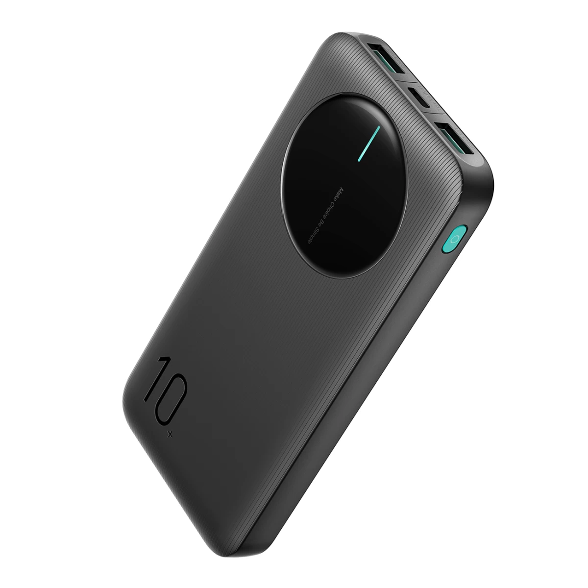 Powerbank Jr-pbf12 10000mah 2.4a 2x Usb-a 1x Usb-c - Juodas