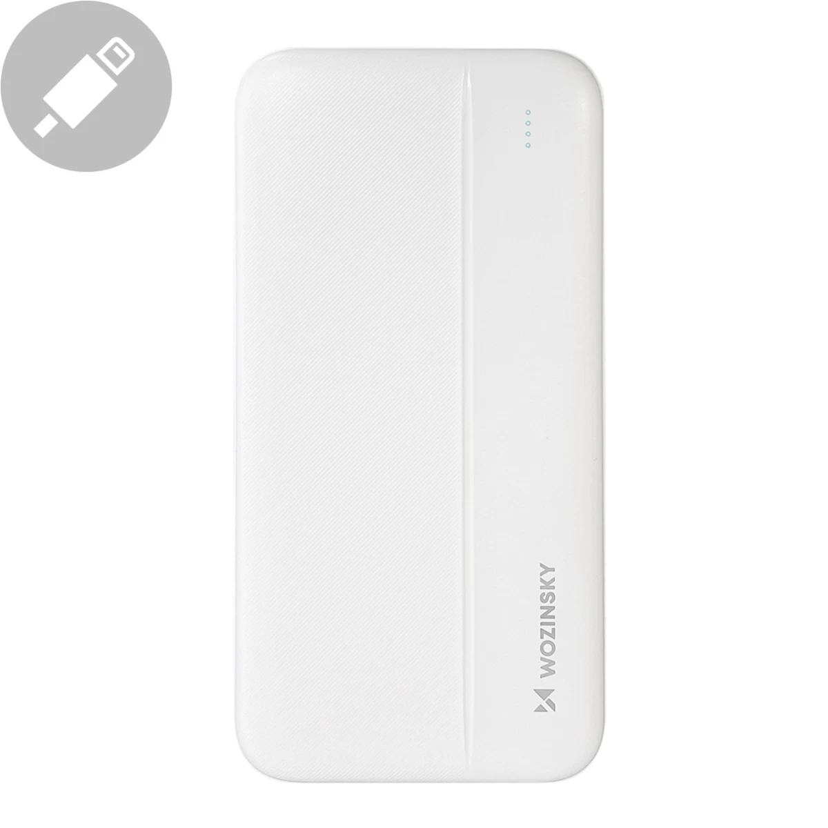 Powerbank Li-po 10000mah 2xusb Baltas