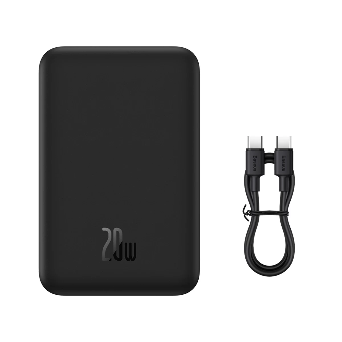 Powerbank Magnetic Mini 20000 Mah 20w + Usb-c Laidas, Juodas