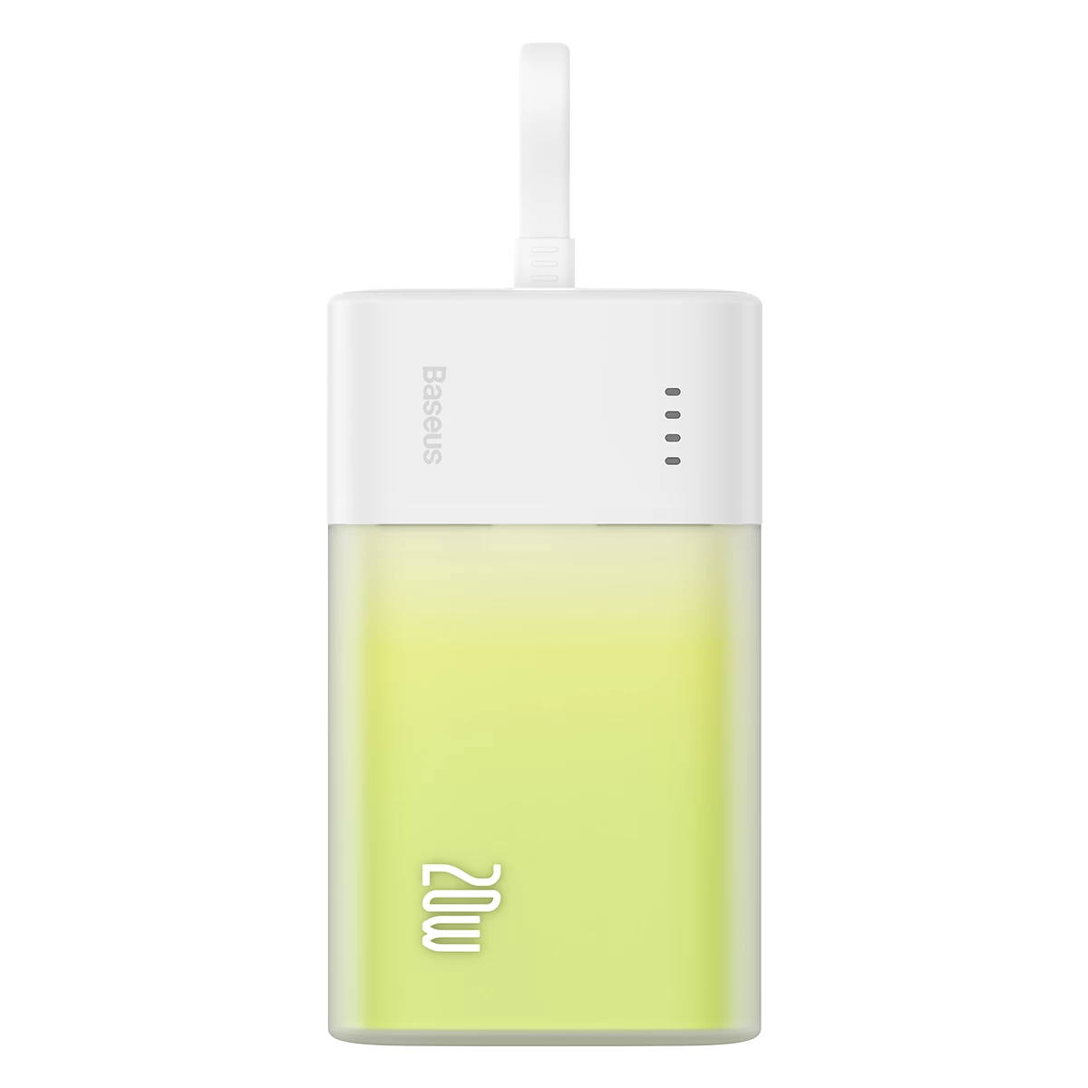 powerbank Popsicle 5200 Mah 20w Su lightning Laidu 60w/20v/3a/30cm - Balta/žalia