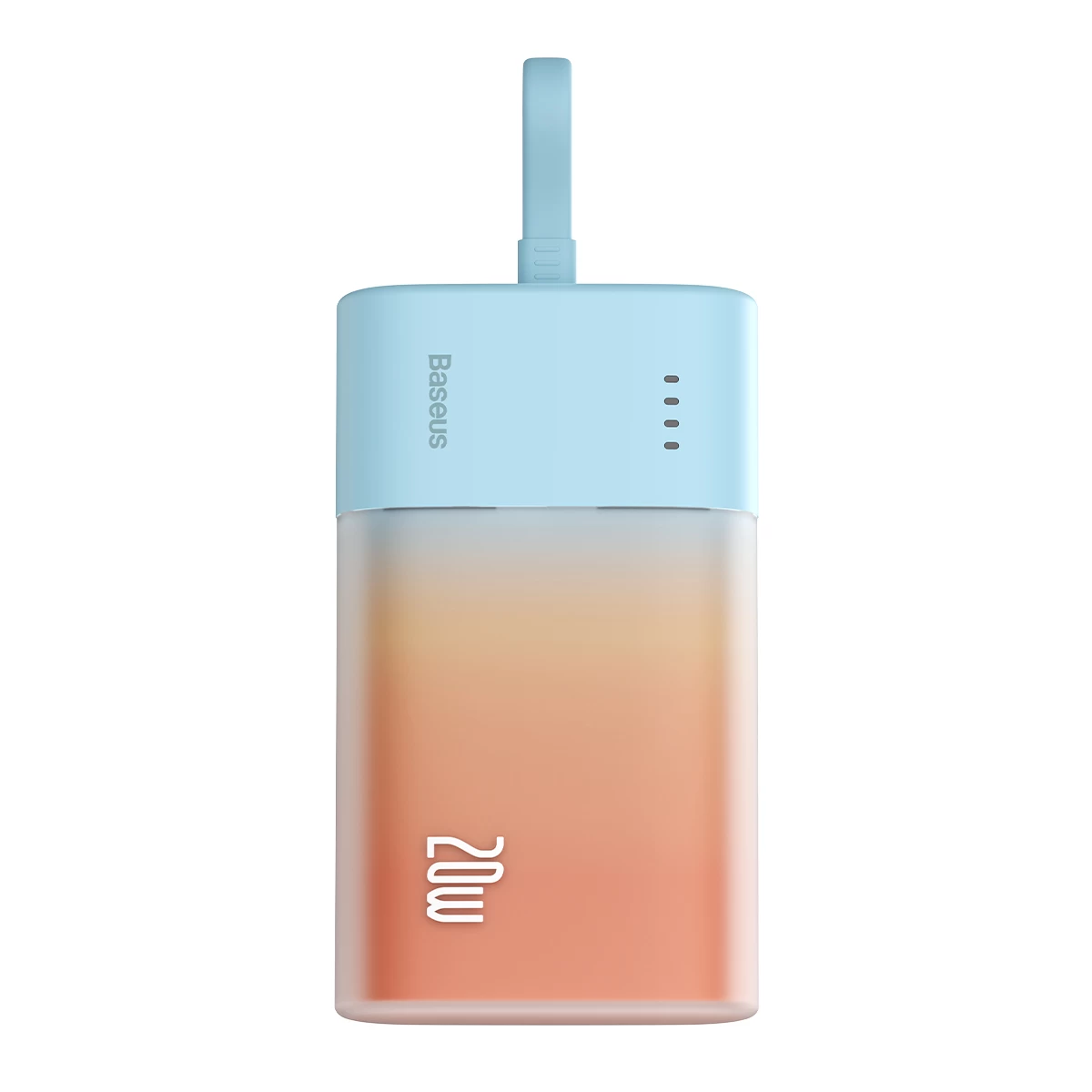 powerbank Popsicle 5200 Mah 20w Su lightning Laidu 60w/20v/3a/30cm - Mėlyna/oranžinė