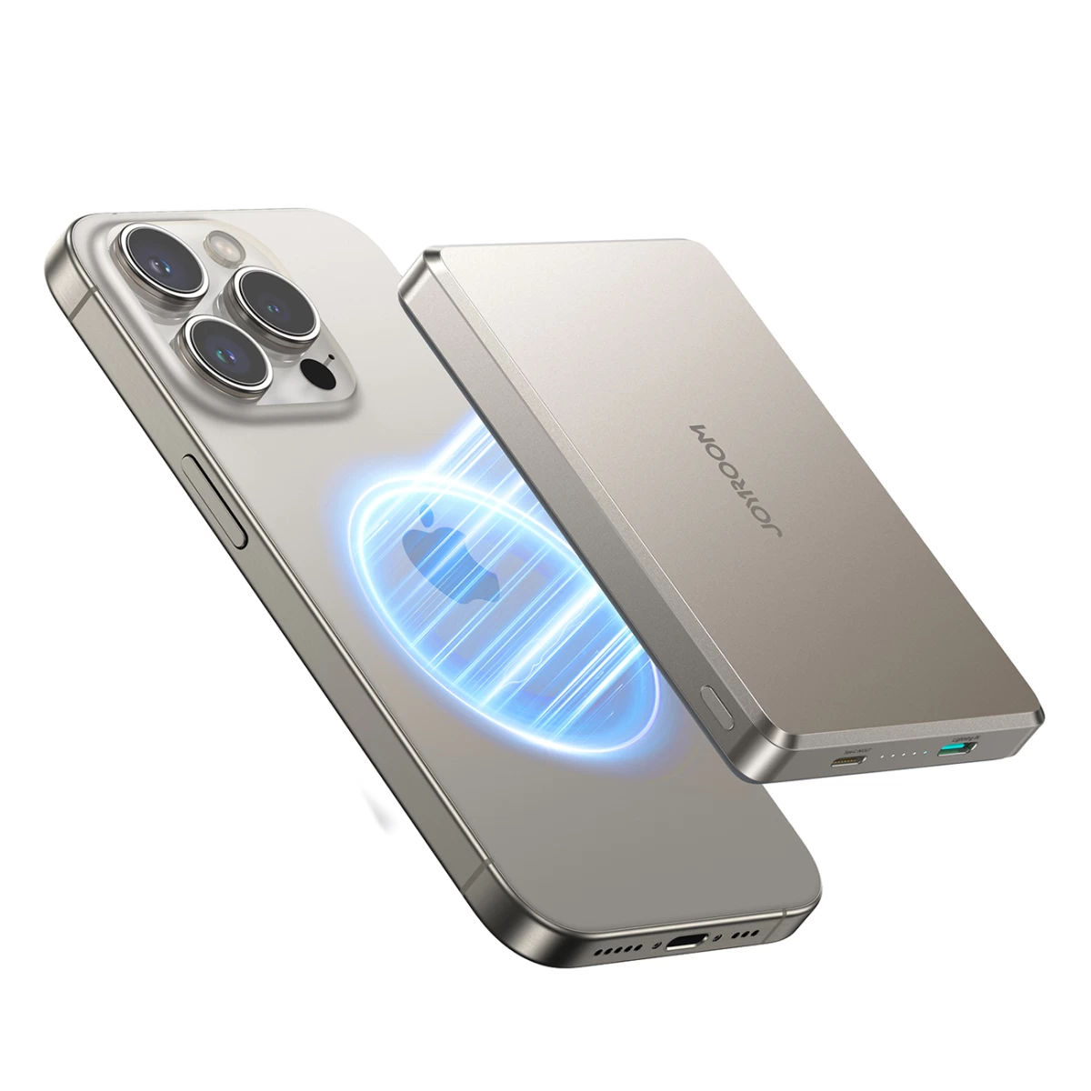 powerbank Pro 10000mah Itin Plonas Magnetinis Pd 20w Usb-c Lightning - Titano Spalvos