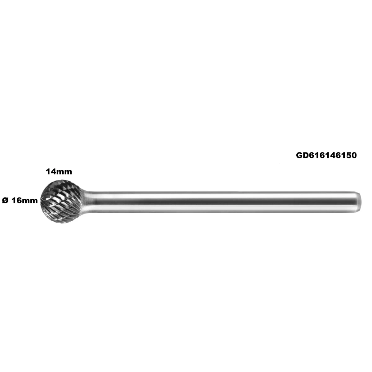 Prailginta freza kietmetalio D apvali Ø 16 x 14mm Prailginta freza kietmetalio D apvali Ø 16 x 14mm